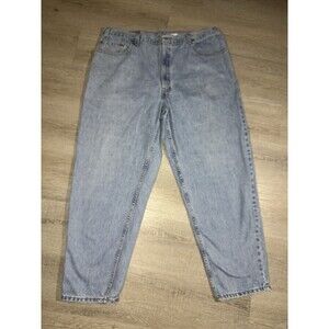 Vintage Levis 560 Jeans Mens 40X30 Light Blue Wash Loose Fit Tapered Leg 90s